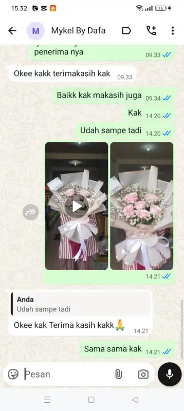 Testimonial Papan buket bunga SUMENEP